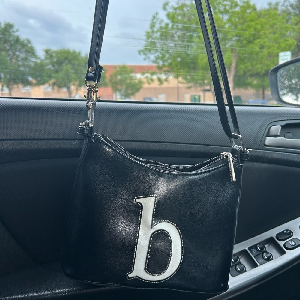 Black Leather Shoulder Bag